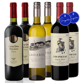 Cavas Don Nicasio Reserva Malbec 2019 - Lagarde Chardonnay 2021 - Los Poetas Singular Blend 2021