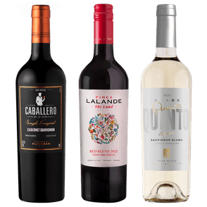 Caballero de la Cepa Cabernet Sauvignon 2019 - Finca Lalande Red Wine Blend 2021 - Quinto Reserva Sauvignon Blanc 2021 x 3 botellas